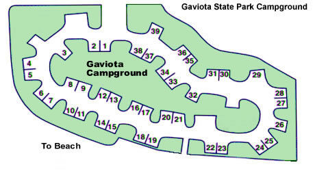 Gaviota State Park Campground Map