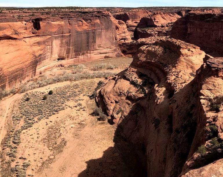 Red rock faces and formations