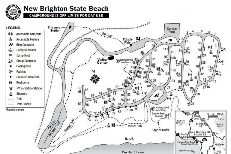 New Brighton State Beach Campground Map