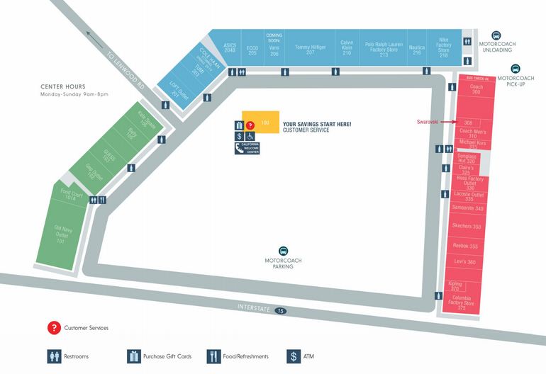 Outlets at Barstow Store Map